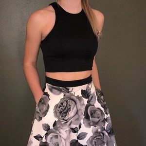 2 piece party dress Size 1 - black and white